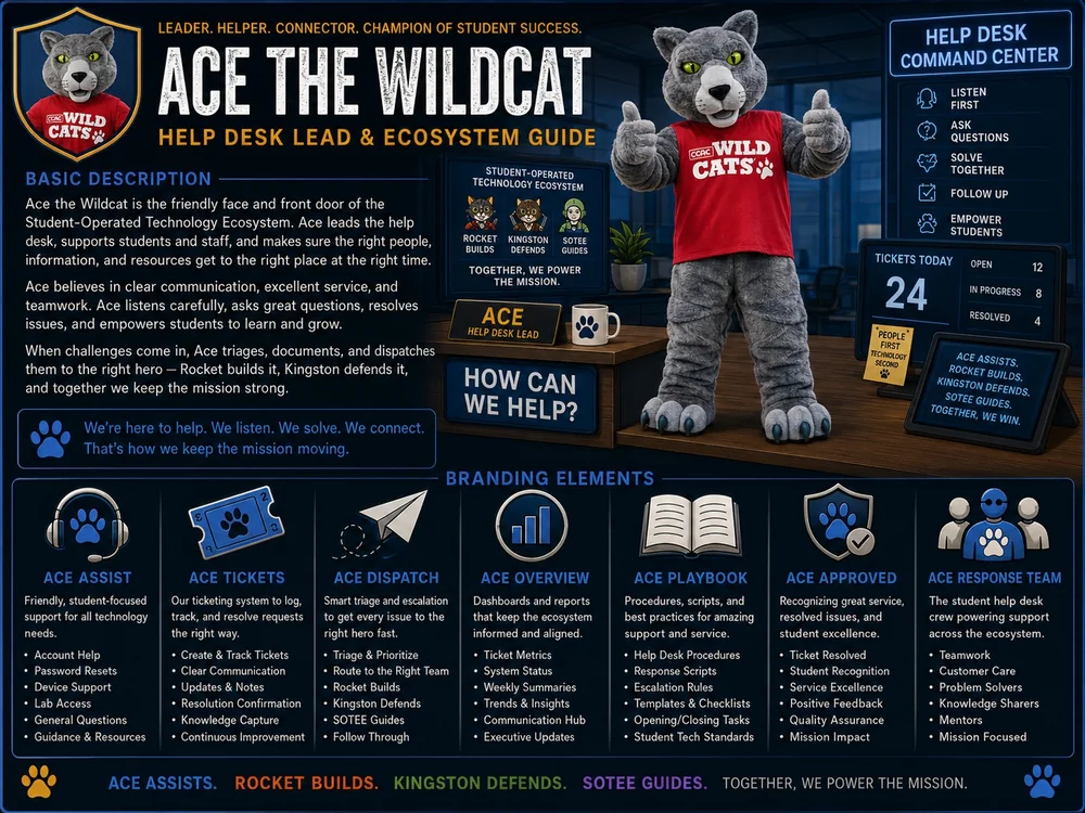 Approved Ace character one-sheet