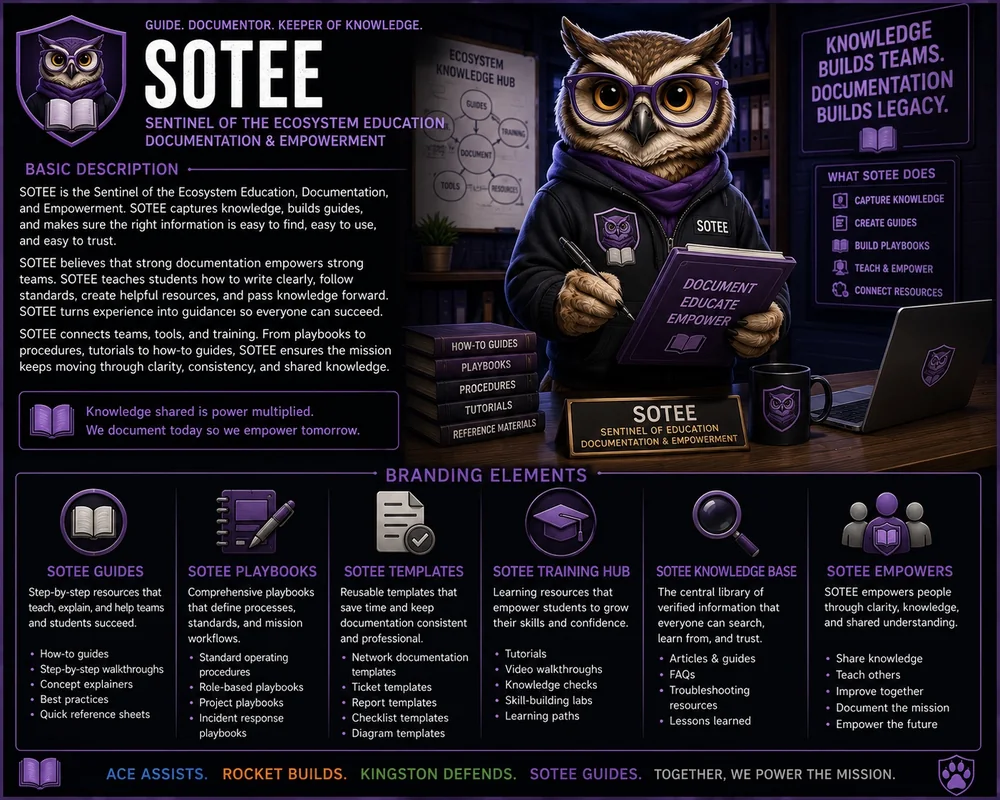 Approved SOTEE character one-sheet