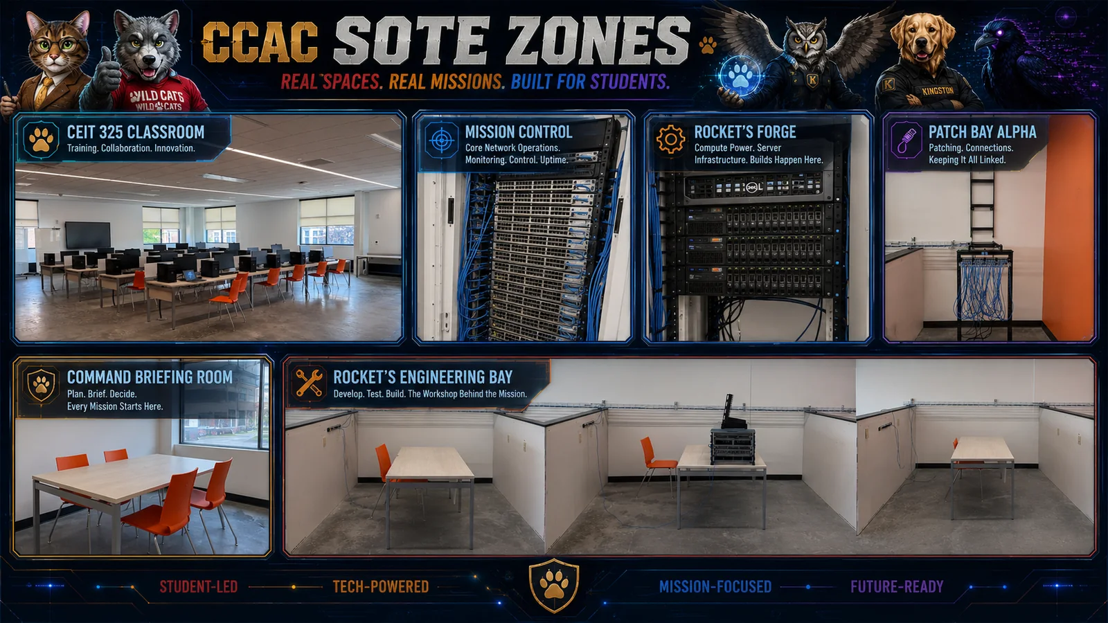 CEIT 325 Classroom zone concept illustration