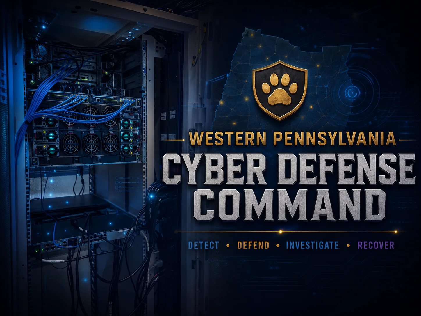 Western Pennsylvania Cyber Defense Command zone concept illustration