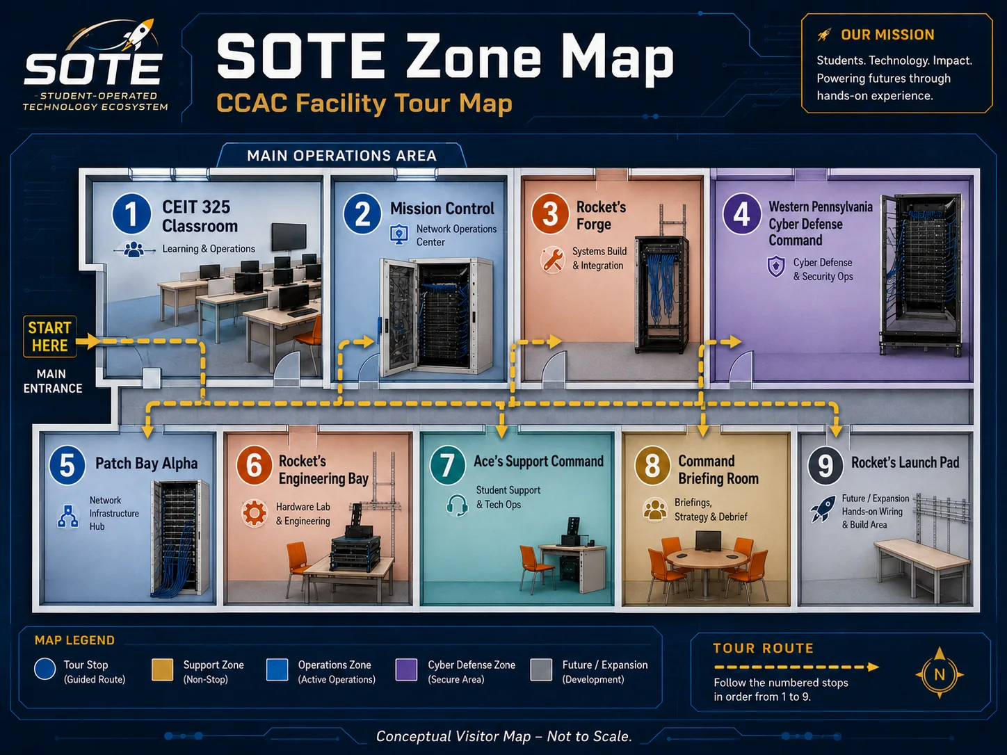 SOTE CEIT 325 tour map schematic